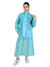 Rupa Rainwear For Women, Waterproof Pvc Rain Jacket With Carry Bag, Petals Design, Pack Of 1, Full Length, Green