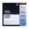 ThriveCo Coloring Shampoo, Dark Brown | 5-Minute Quick Color | 100% Grey Coverage | Pack of 4 X 20 ml | Ammonia Free | Long Lasting Color, Glossy Hair | With Hyaplex™ |80 ML