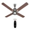 Havells 1320mm Florette Underlight BLDC Motor Ceiling Fan | Remote Controlled, High Air Delivery Fan | 5 Star Rated, Upto 60% Energy Saving, 2 Year Warranty | (Pack of 1, Smoke Brown Wood)