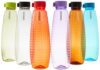 Amazon Brand – Solimo Plastic Water Bottles | Set of 6| Break Proof | Freezer Safe | BPA Free | Leak Proof |Beta, Multicolor