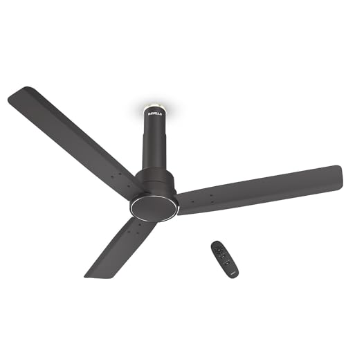 USHA Bloom Magnolia 1250mm|BEE Star Rated | Goodbye Dust Ceiling Fan | 2 Year Warranty | (Sparkle Grey & Blue) Pack of 1