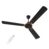 Polycab Zoomer Prime 1200mm 5-Star BLDC, Remote Ceiling fan for home | 100% Copper, High Air Delivery, 6 Speed Setting, Sleep Mode, Reverse Rotation, Boost Technology | 3 Years Warranty【Smoke Brown】