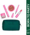 BIOTIQUE Natural Makeup Born To Party Makeup Gift Kit in Pouch (Set of 6) 25 g(Black)