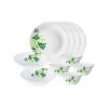 Larah by Borosil Fern Opalware Dinner Set, 10 -Piece, White