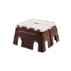 MARKWELL 7 Inches Plastic Elegant Look and Super Strong Folding Step Stool for Adults and Kids, Kitchen Stepping Stools, Garden Step Stool – Made in India (Coffee-White)
