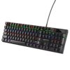 amazon basics Wired Gaming Mechanical Keyboard with Outemu Blue Switches and Rainbow LED | Anti-ghosting Keys |8 Gaming Modes