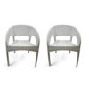 Cello Kraze Plastic Chair Set – Pack of 2 , White