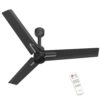 Polycab Wizzy Neo 1200mm 5-Star BLDC, Remote Ceiling fan for home | 100% Copper, High Air Delivery, 7 Speed Setting, Sleep Mode, Reverse Rotation, Boost Technology | 3+1 Years Warranty【Black Silver】