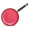 Butterfly Coral DLX Granite Non Stick Fry Pan | 240 MM | Induction Base | PFOA Free | Scratch Resistant | for Cooking Curry, Dal, Rice/Biryani | 1 Year Warranty | Velvet Red