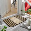 STATUS Microfiber Bathroom Mat(Brown, Medium)