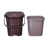 Nayasa Mikado Waste Paper Bin for Home & Office No. 118_ Big_Brown (NP4436_BROWN)
