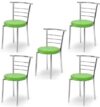 Goyal steel & furniture Strong and Durable Comfortable Dining Chair for Home Hotel Used for Indoor and Outdoor (5, Green, Standard)