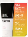 ThriveCo Sunscreen – SPF 50 PA++++ Broad Spectrum Sunscreen SPF 50+ PA++++ for Dewy Finish and No Whitecast(30 ml)