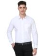 Scott International Shirt for Men, Solid Full Sleeves Shirt, Wrinkle Free Mens Shirts, Cotton Formal Shirts for Men Regular Fit Stylish Mens Shirt, Plain Shirts for Mens White