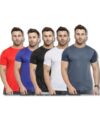 AWG ALL WEATHER GEAR Dry Fit (Pack of 5, T Shirts for Men | Gym T Shirt for Man | Quick Dry Fit Regular Fit Tshirt | Half Sleeve Solid Round Neck Sports T-Shirt