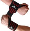 MAYOR Secure Wrist Wrap for Gym and Exercise, Men and Women Fitness Band Workout Wrist Support(Red, Black)