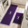 Status Contract Kitchen Mats for Floor | Set of Runner & Mat Kitchen Decor | Anti-Skid Rubber Kitchen Floor Mat | Napa Skin Super Absorbent Non Slip Mat – Floor Rug | Waterproof Kitchen Mat | (Purple) (RR-120×40,DM-38×58 CM)