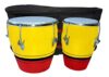 GT manufacturers Professional Two Piece Hand Made Wooden Bango Drum Set With Bag (Yellow Brown)