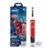 Oral-B Kids Spiderman Rechargeable Rotating Electric Toothbrush, 2 Brushing Modes (Daily & Sensitive), 2 Min Timer with Quadpacer, 2 Year Warranty by Oral B, IPX7 Water Resistant, Round Brush Head