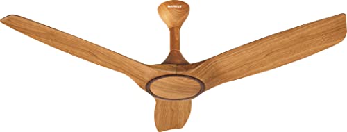 Havells Trinity Underlight 1200mm 1 Star Energy Saving Ceiling Fan (Mettalic Black LT Copper, Pack of 1)