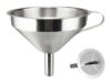 wearonics Stainless Steel Multipupose Funnel With Detachable Strainer Metal Funnel with Strainer for Filling Bottles Transferring Essential Oils, Liquid, Fluid, Dry Ingredients & Powder kitchen11 CM