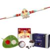 DarkShri (73 B) Rakhi With Chocolate | SET OF 1 Rakhiforbrother rakhi for brother rakhiforkids rakhi gift for brother RakhiSet kids RAKHIGIFT RAKHISILVER GOLDEN