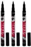 EMRIKA liquid waterproof lash eye liner pencil [pack of 3] 36 hours stay 9 g(DEEP Black)