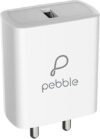 Pebble 18 W 3.1 A Wall Charger for Mobile with Detachable Cable(White, Cable Included)