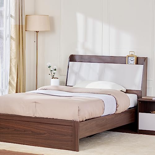 Home Centre Polaris Unicorn White Engineered Wood Queen Bed with Hydraulic Storage – 163x217cm
