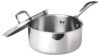 Milton Pro Cook Stainless Steel Tea Pan, 1.4 Litre/16cm, Triply Saucepan with Lid, Gas Induction Base Chai Pot Milk Boiler with Handle, 3 Years Warranty