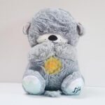 Breathing Teddy Bear Sleep Soother for Babies & Kids | Glowing Night Light, Music & Motion | Sensory Plush Toy for Bedtime Calm | Portable Snuggle Buddy for Naps & Travel (blue)