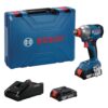 BOSCH GDX 18V- 285 Professional Cordless Impact Wrench/Driver Kit (Hybrid tool) | 18 V| 2 x 2.0 Ah Batteries| 285 Nm Torque | 2-in-1 Tool | L- Boxx included | Model 06019N21F2 | 1 year warranty