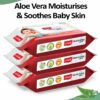 LuvLap Baby Moisturising Wipes with Aloe Vera,72N Pack of 3 Combo(216 Wipes)