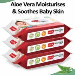 LuvLap Baby Moisturising Wipes with Aloe Vera,72N Pack of 3 Combo(216 Wipes)