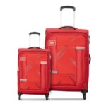 Skybags Polyester Zen Set Of 2 (58 Cm+70 Cm) Check-In Trolley Bag |Soft-Sided Luggage For Travel |5-Year International Warranty (Red,4 Spinner)