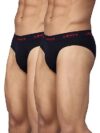 Levi’s Men’s Cotton Style #009 Neo Regular Fit Solid Brief (Pack of 2) (#009-BRIEF-NAVY/NAVY-P2_Navy_S)