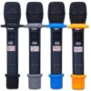 CellCase 4 Sets Wireless Handheld Microphone Shakeproof Anti-rolling Mic Protection Silicone Ring & Bottom Rod Sleeve Holder Stand for KTV Device (4 colors)