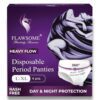 Flawsome Ultra Absorbent Period Panties for Women | Disposable, Rash-Free & Breathable | 360° Leak-Proof Protection | Heavy Flow & Maternity Use | L-XL Size | Pack of 4