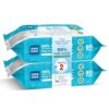 Mee Mee Pure Water Wet Wipes with Lid 80 pcs × 2 (160 Pcs)– Unscented, Plant Derived, Super Thick Baby Wet pure Wipes