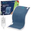 HEATRONICS® X-Large+ Electric Heating Pad for Back Pain + Period Cramps Relief | Pain Relief Heating Belt with Temperature Controller for Lower Back, Knee, Shoulder, Cramps, and Neck Pain Relief (3 Heat Levels / Steel Blue)