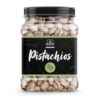 Organic Box Premium Natural California Roasted Salted Pistachios – Pista Dry Fruits Namkeen Pista Californian With Shell -Jar pack (400 Gram)