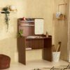 Green Soul Dora Study Table with Writing Board & Bookshelf | IS-3087 Engineered Wood| Computer/Writing Desk for Home, Adults & Students, Brown, 3 Year Warranty