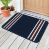 MollisHomes Door Mat Set of 1, Anti-Skid Nylon Bathroom mats Water soak, 57 x 37 cm, Navy Blue Stripes Design, Best Kitchen Accessories Items for Home & Bathroom, Perfect Home Decor Items for Hall