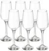 Amazon Brand – Solimo Champagne Glass Set, 220ml, Set of 6, Transparent