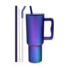BATBIRD Stainless Steel 1200 ml Vacuum Tumbler with Lid & Straw – Double‑Wall Insulated Cup for Travel, Gym & Office – Keeps Beverages Hot or Cold – 1.2 L Capacity (Blue ARORA)