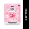Jaquline USA Rose Sheet Mask| Zero Paraben And Sulphate| Biodegradable Ber Masks| Light-Weight| Hydrating And Skin Firming, 1 Count