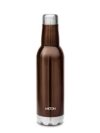 Milton Pride 600 Themosteel Hot and Cold Water Bottle, 500 ml, Dark Brown, Steel