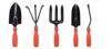 MIMICROPS Gardening Hand Tools Set – 5 Pcs (Cultivator, Big and Small Trowel, Weeder, Fork) | Gardening Tools for Home Garden | Durable Plant Tool Kit | Farming Tools