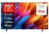 TCL 189 cm (75 inches) Metallic Bezel-Less Series 4K Ultra HD Smart LED Google TV 75V6B (Black)