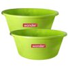 Wonder Homeware Tub 35 for Home/Kitchen, Set of 2 pc Tub 27 LTR, Green Color, Made in India, KBS03511